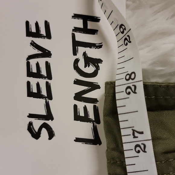 BETHANY Mota Army Green Eyelet Full Zip Hooded Cinched Waist Jacket size… - Picture 8 of 9